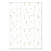 Élégant vert clair Mariage floral numéros de table (Dos)