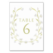 Élégant vert clair Mariage floral numéros de table (Par défaut)