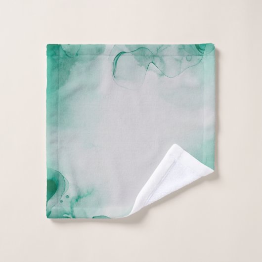 Élégant vert émeraude (Gant de toilette)