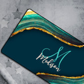 Elégant vert émeraude marbre art faux or