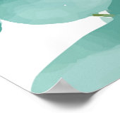 Elégant vert Eucalyptus Fête des mariées Poster (Coin)