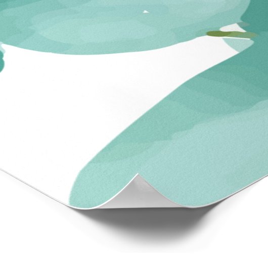 Elégant vert Eucalyptus Fête des mariées Poster (Coin)