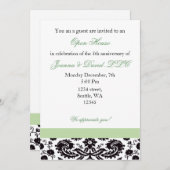 Élégant vert Fête d'entreprise Invitation (Devant / Derrière)