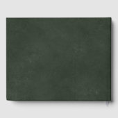 Élégant vert foncé feuille d'or mariage (Verso)