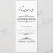 Élégant vert moderne script botanique menu mariage (Devant)