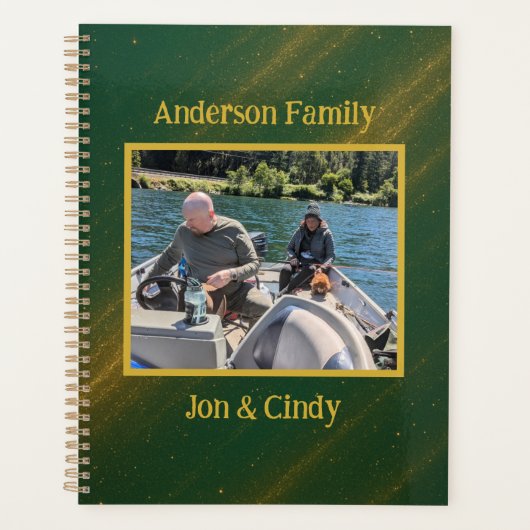 Elégant Vert & Or Design Celeste Ajouter un texte (Devant)