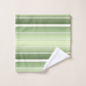 Élégant vert rayé (Gant de toilette)