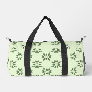 Élégant Vert sur Vert Feuille Motif Duffle sac