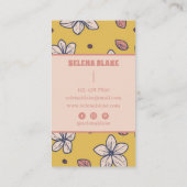 Elegant verticaal bloemontwerp - chique en modern visitekaartje (Achterkant)