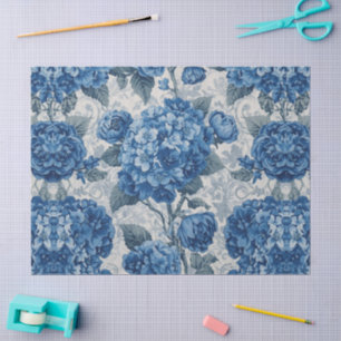 Elegant Vervlogen Hydrangea Bloemmotief Decoupage Tissuepapier