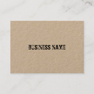 Elegant vervormde tekst Real Kraft Paper Sjabloon Visitekaartje