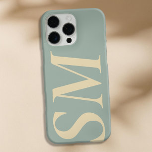 Elegant vet Initiaal monogram iPhone 16 Pro Max Hoesje