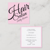 Elegant vet opgeruimd opmaakmodel tekst vierkante visitekaartje (Voorkant / Achterkant)