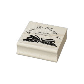 Elegant Vet Script Custom Library Book Rubberstempel (Stempel)