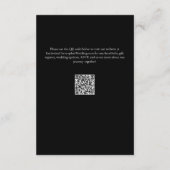 Elegant vet script zwart wit bruiloft hotel informatiekaartje (Achterkant)
