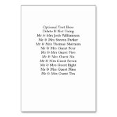 Elegant vet script zwart wit formele bruiloft kaart (Achterkant)