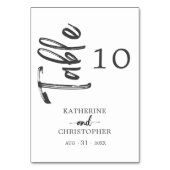 Elegant vet script zwart wit formele bruiloft kaart (Voorkant)