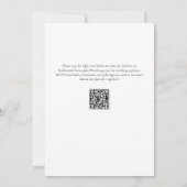 Elegant vet script zwart wit formele bruiloft save the date (Achterkant)