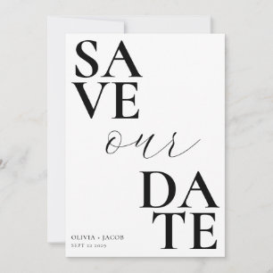 Elegant vet typografie script bruiloft save the date
