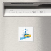 Elegant Vette Cruise Illustratie Magneet (Insitu (Vaatwasser))