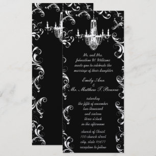 Elegant Victoriaans Ball Chandelier Wedding Kaart