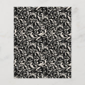 Elegant Victoriaans Black Wedding Save the Date Flyer (Achterkant)