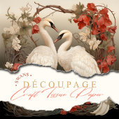 Elegant  Victoriaans Boho Romantisch Zwanen Tissuepapier