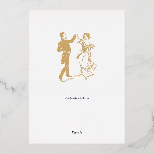 Elegant Victoriaans Era Art Nouveau Peacock Weddin Folie Uitnodiging (Achterkant)