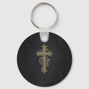  Elegant  Victoriaans Golden Cross Sleutelhanger