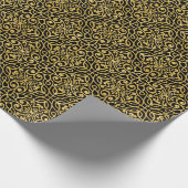 Elegant Victoriaans gouden bloemsierbloem Cadeaupapier (Hoek)