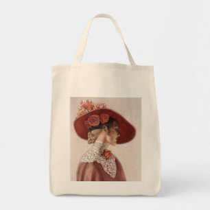 Elegant Victoriaans Lady Fine Art Pet Roos Tote Bag