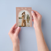 Elegant Victoriaans mosterd roze bruiloft bespaart Flyer (Hand)