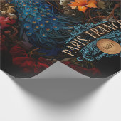 Elegant  Victoriaans Peacock Romantisch Cadeaupapier (Hoek)
