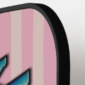 Elegant Victoriaans Pickleball tekst ontwerp Paddle (Links Detail)