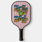 Elegant Victoriaans Pickleball tekst ontwerp Pickleball Paddle (Voorkant)