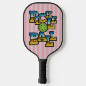 Elegant Victoriaans Pickleball tekst ontwerp Pickleball Paddle (Achterkant)