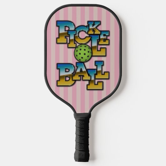 Elegant Victoriaans Pickleball tekst ontwerp Pickleball Paddle (Achterkant)