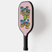 Elegant Victoriaans Pickleball tekst ontwerp Pickleball Paddle (Links)