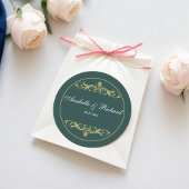 Elegant Victoriaans Ronde Sticker