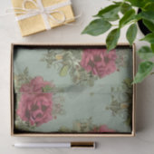 Elegant Victoriaans rood roodpatroon Tissuepapier (Geschenk)