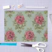 Elegant Victoriaans rood roodpatroon Tissuepapier (Craft)