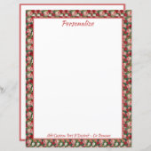 Elegant  Victoriaans rood roze rozen (Voorkant / Achterkant)