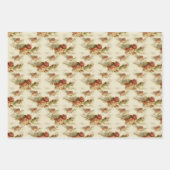 Elegant Victoriaans Roos Floral Pattern Inpakpapier Vel (Voorkant 2)