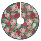 Elegant  Victoriaans Roos roze rood  Kerstboom Rok (Voorkant)