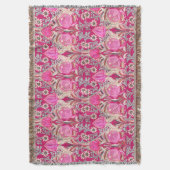 Elegant  Victoriaans roze bloem Deken (Voorkant Verticaal)