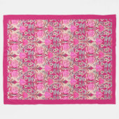Elegant Victoriaans roze bloem Fleece Deken (Voorkant (Horizontaal))