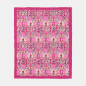 Elegant Victoriaans roze bloem Fleece Deken (Voorkant)