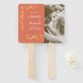 Elegant Victoriaans Wedding Handwaaier (Voorkant en achterkant)