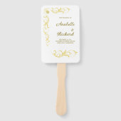 Elegant Victoriaans Wedding Handwaaier (Voorkant)
