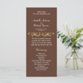 Elegant Victoriaans Wedding Programme (Staand voorkant)